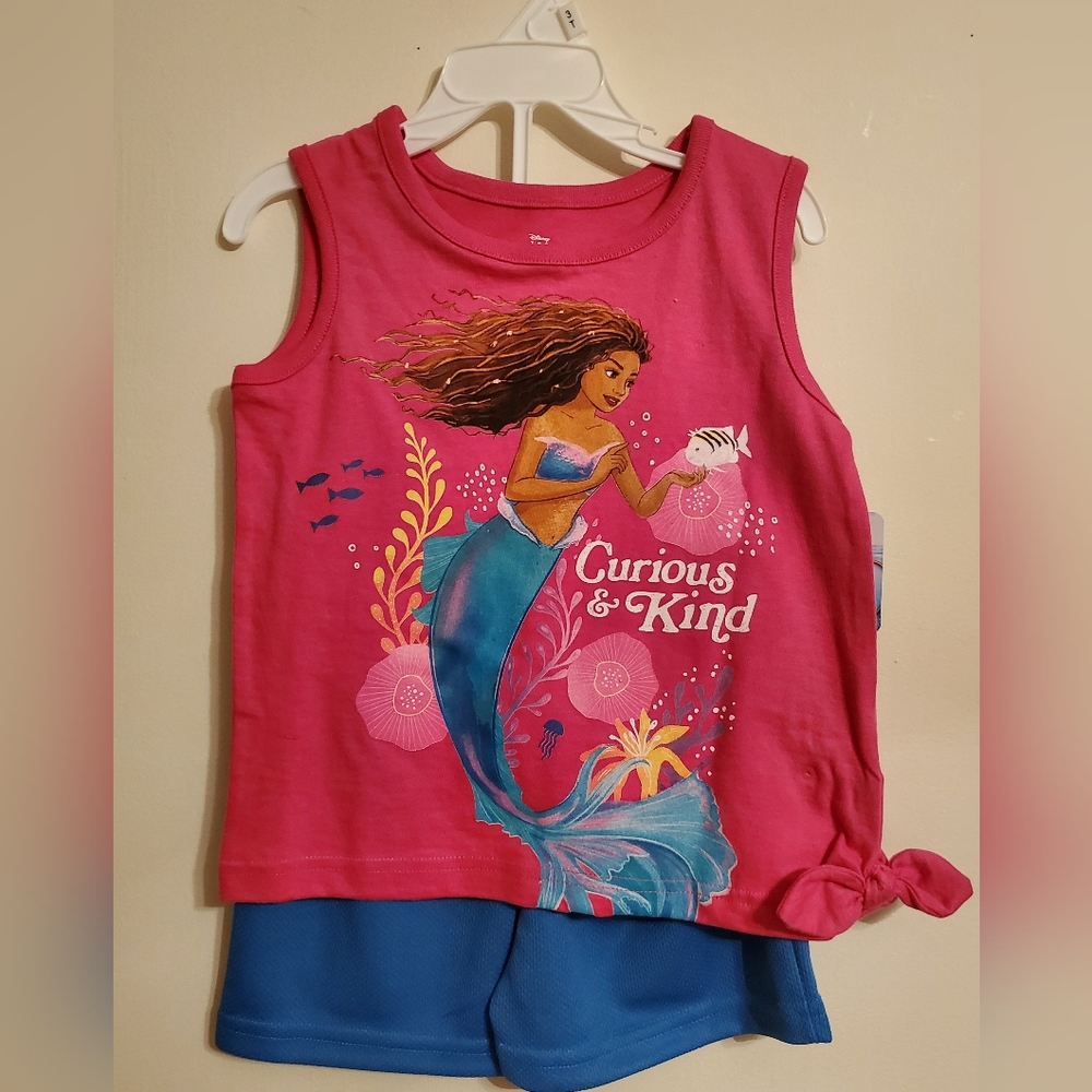 Disney Mermaid Short and Tank set.  Size 3T